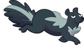 Skunk running clipart