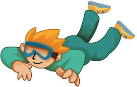 Skydiving diving clipart