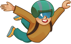 Skydiving diving clipart