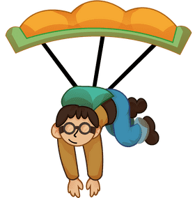 Skydiving guy clipart