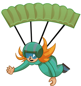 Skydiving jump clipart