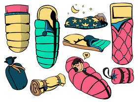 Sleeping bag vector