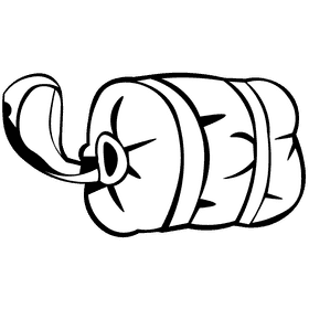 Sleeping bag black and white clipart