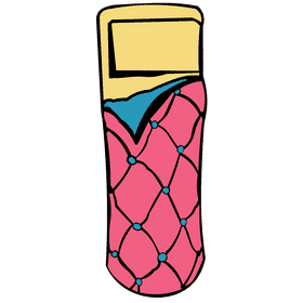 Sleeping bag reticulate clipart