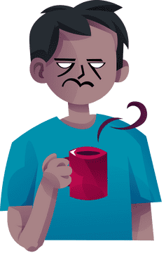 Sleepy coffee clipart