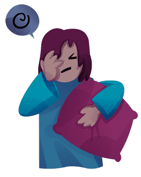 Sleepy confused clipart