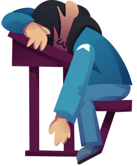 Sleepy school clipart