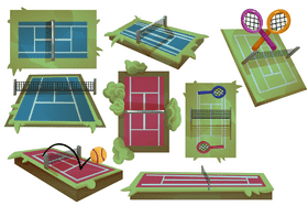 Tennis court vector