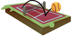 Tennis court ball clipart