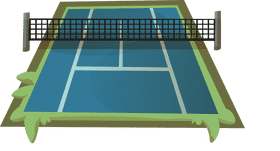 Tennis court perspective clipart