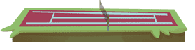 Tennis court profile clipart