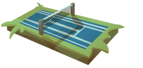 Tennis court three quarters clipart