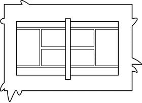Tennis court upside black and white clipart