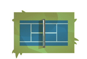 Tennis court upside clipart