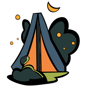 Tent night clipart