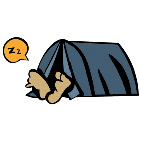 Tent sleep clipart