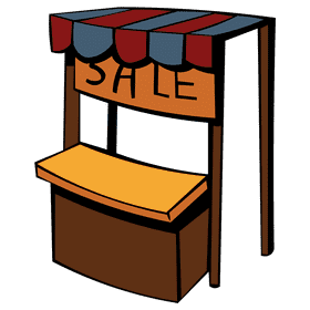 Tent trader tent clipart