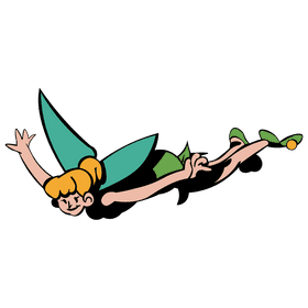Tinker bell flying clipart