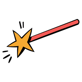 Tinker bell magic wand clipart