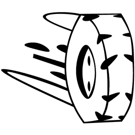 Tire speed black and white clipart