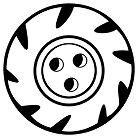 Tire wheel black and white clipart