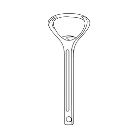Bottle opener drawing black and white clipart