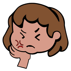 Toothache girl clipart