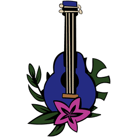 Ukulele flower clipart
