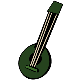 Ukulele green clipart