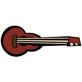 Ukulele red clipart
