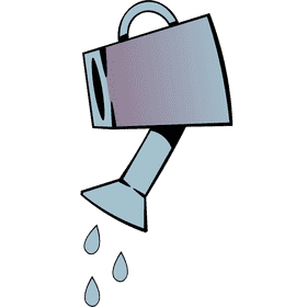 Watering can drops clipart