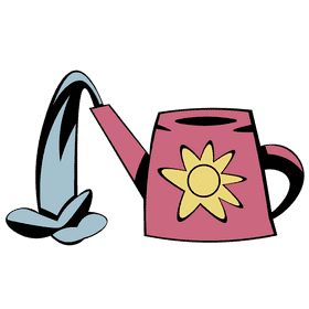 Watering can flower clipart