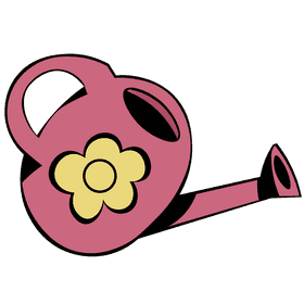 Watering can pink clipart