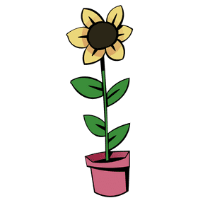 Watering can sunflower clipart