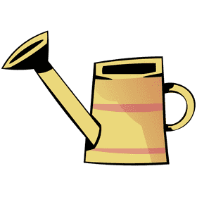 Watering can yellow clipart