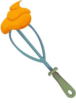Whisk puree clipart