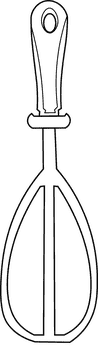Whisk standart black and white clipart