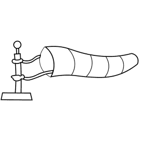 Wind anemometer black and white clipart