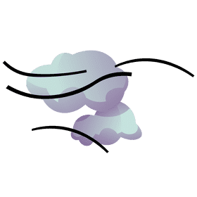 Wind clouds clipart