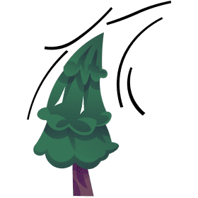 Wind tree clipart