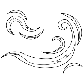 Wind black and white clipart
