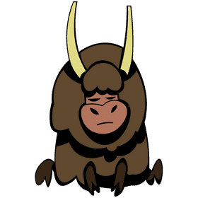 Yak sitting clipart