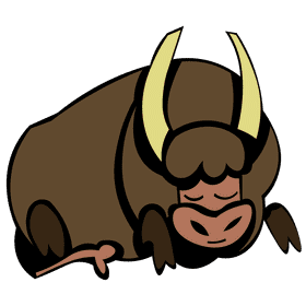 Yak sleeping clipart