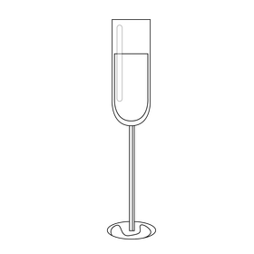 Wine glass drawing black and white clipart