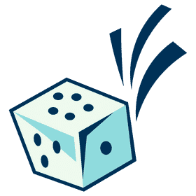 Dice falling clipart