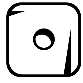 Dice one black and white clipart