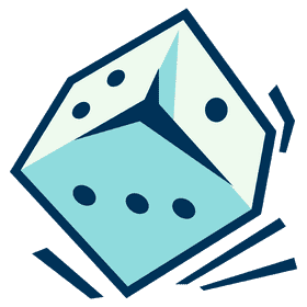 Dice tilted clipart