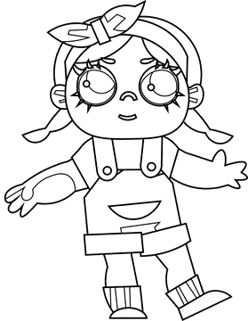 Lol surprise country black and white clipart