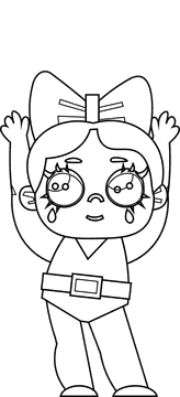 Lol surprise goth black and white clipart