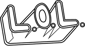 Lol surprise black and white clipart